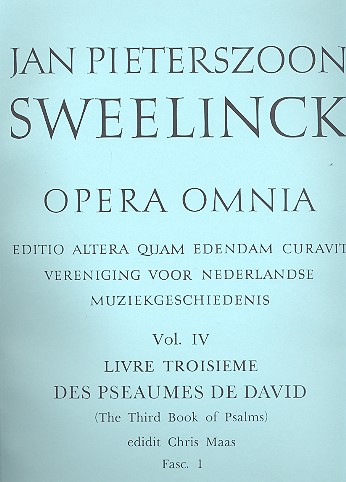Opera omnia vol.4 fasc.1  livre troisième des psaumes de  David