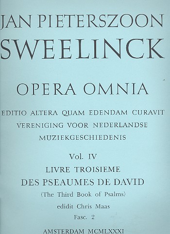 Opera omnia vol.4 fasc.2  livre troisieme des pseaumes de David  