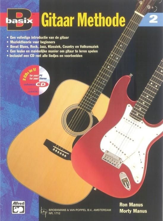 Morton Manus_Ron Manus, Basix Gitaar Methode deel 2&nbsp;&nbsp;Gitarre&nbsp;&nbsp;Buch + CD