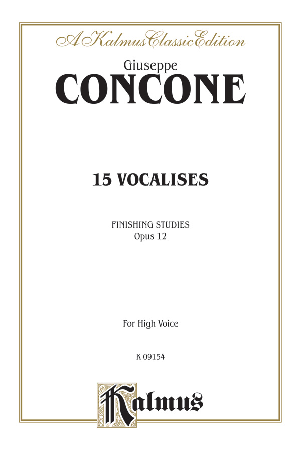 15 Vocalises - Finishing Studies op.12  for high voice and piano  