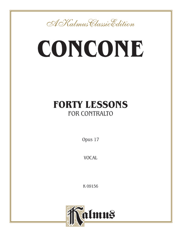 40 Lessons op.17 for contralto and piano    