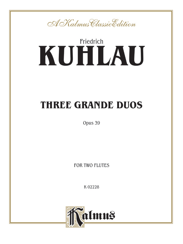3 Grande Duos Op.39  for 2 flutes  