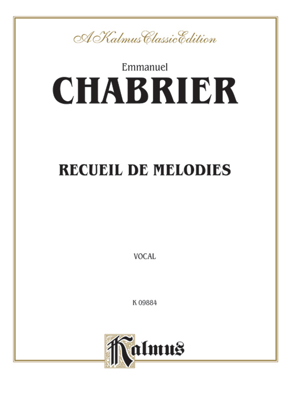 Recueil de Melodies  for voice and piano  
