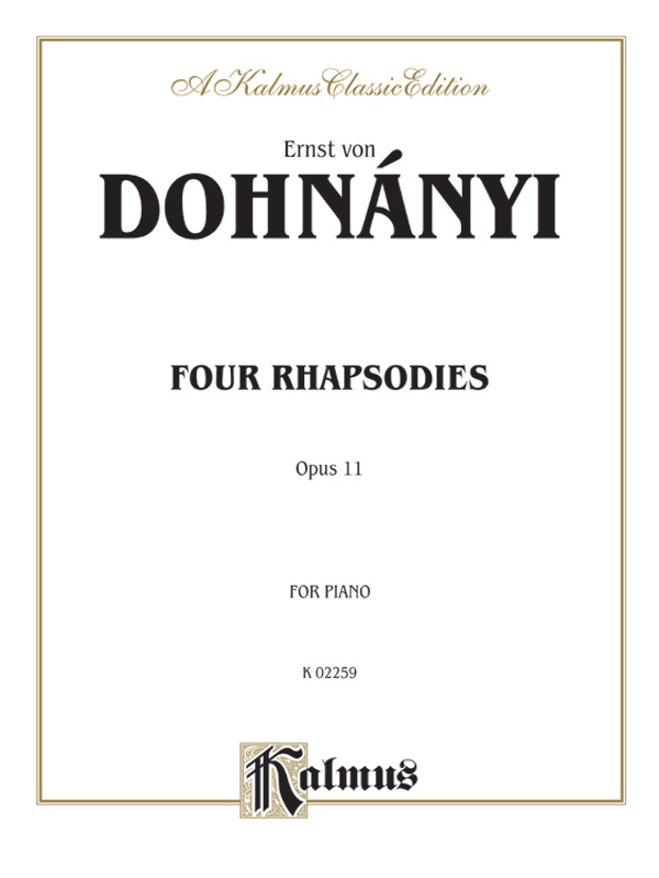 4 Rhapsodies op.11  for piano  