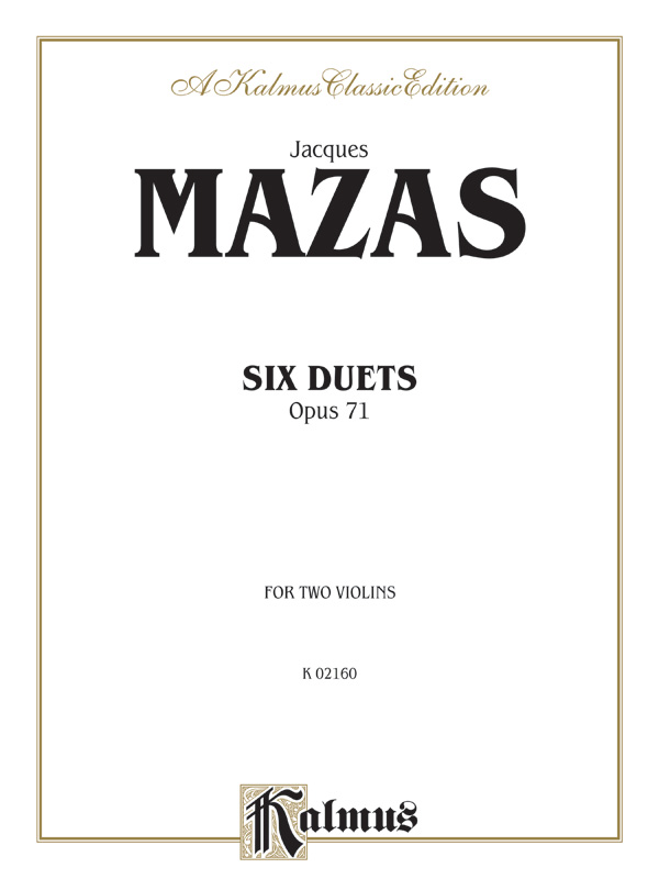 6 Duets op.71  for 2 violins  score and parts