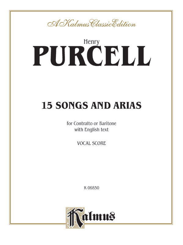 15 Songs an Arias  forn contralto (baritone) and piano (en)  