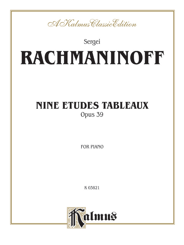 9 Etudes Tableaux op.39  for piano  