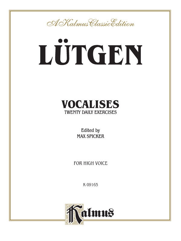 Vocalises  for high voice and piano  