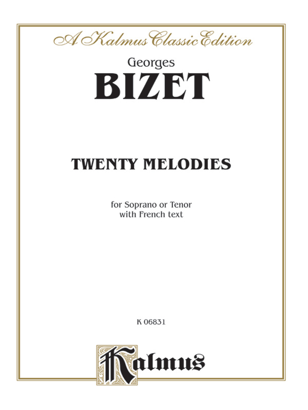 20 Melodies for soprano or tenor  (with french text) with piano  
