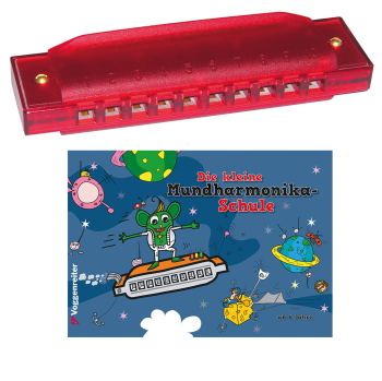 Das bunte Mundharmonika-Set:  Die kleine Mundharmonikaschule  + Instrument