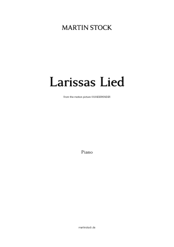 Larissas Lied  für Klavier  