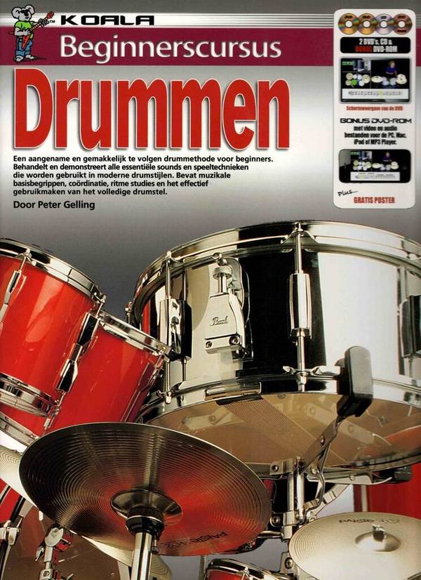 Beginnerscursus (+CD +2 DVD's +DVD-ROM)  voor drumstel (nl)  
