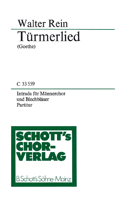 Türmerlied&nbsp;&nbsp;für Männerchor (TTBB) und Blechbläser&nbsp;&nbsp;Partitur