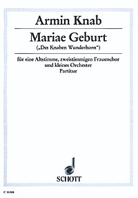 Mariae Geburt  für Frauenchor (SA) mit Alt solo und kleinem Orchester  Partitur