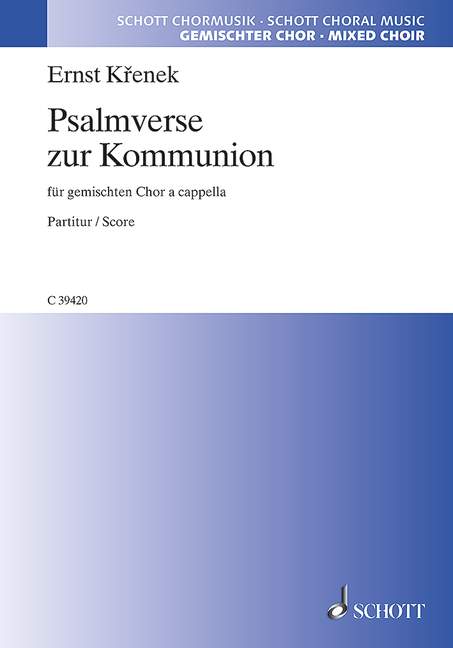 Psalmverse zur Kommunion  für gemischten Chor (SATB)  Chorpartitur