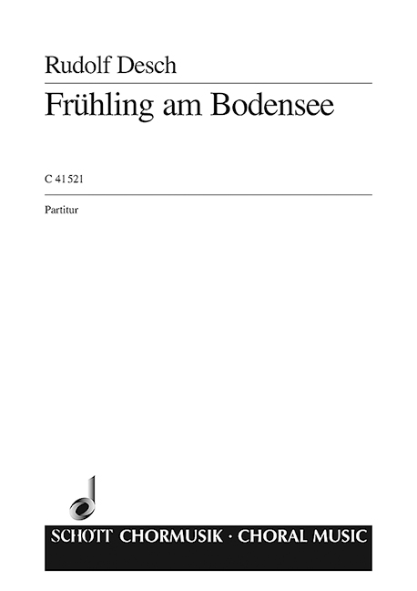 Frühling am Bodensee  für Männerchor (TTBB), Solo (T) und Klavier  Partitur