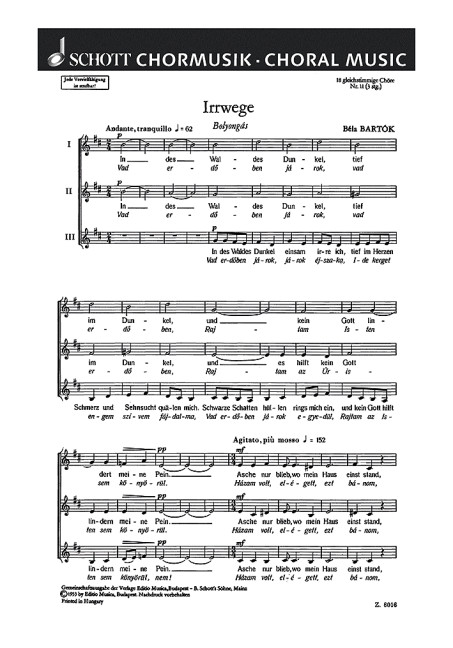 18 Chorlieder  für Frauen- oder Kinderchor (SMezA)  Chorpartitur