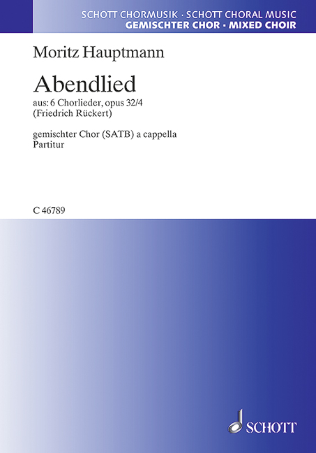 Sechs Chorlieder op. 32  für gemischten Chor (SATB)  Chorpartitur