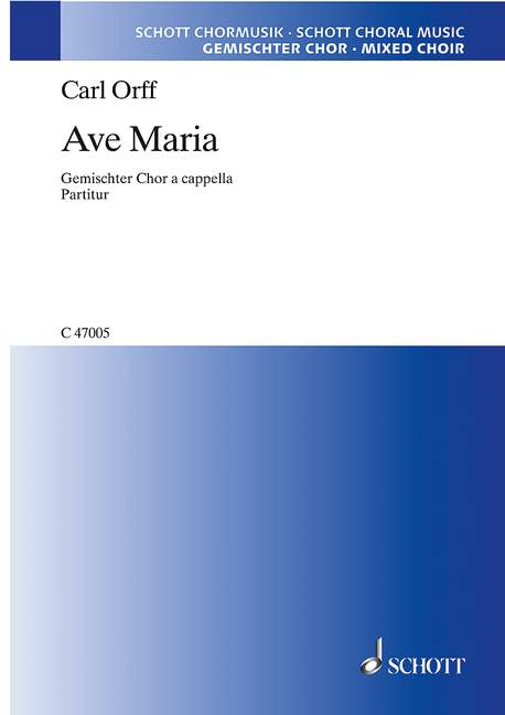 Ave Maria&nbsp;&nbsp;für gemischten Chor (SATB)&nbsp;&nbsp;Chorpartitur