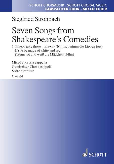 Seven Songs from Shakespeare's Comedies&nbsp;&nbsp;für gemischten Chor (SATB)&nbsp;&nbsp;Chorpartitur