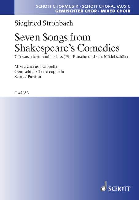 Seven Songs from Shakespeare's Comedies&nbsp;&nbsp;für gemischten Chor (SATB)&nbsp;&nbsp;Chorpartitur