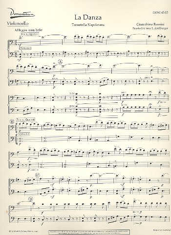 La Danza Napoletana&nbsp;&nbsp;für Salonorchester&nbsp;&nbsp;Violoncello