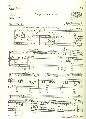 Caprice viennois op.2  für Salonorchester  Klavier-Direktion
