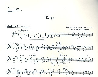 Tango op. 165/2  für Salonorchester  Einzelstimme - Violine I