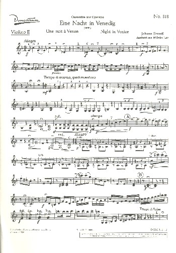Eine Nacht in Venedig Ouvertüre&nbsp;&nbsp;für Salonorchester&nbsp;&nbsp;Violine 2