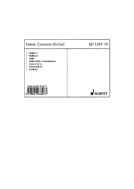 Konzert D-Dur&nbsp;&nbsp;für Violoncello und Kammerorchester&nbsp;&nbsp;Stimmensatz (Streicher 1-1-1-1)