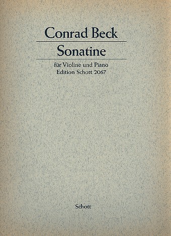 Sonatine&nbsp;&nbsp;für Violine und Klavier&nbsp;&nbsp;