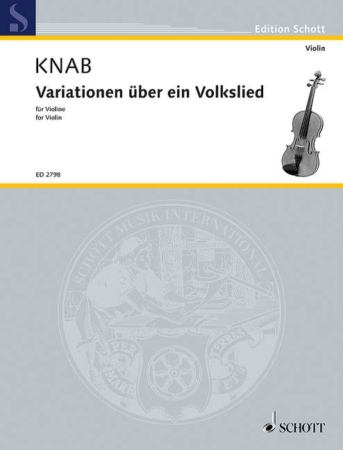 Variationen über ein Volkslied  für Violine  