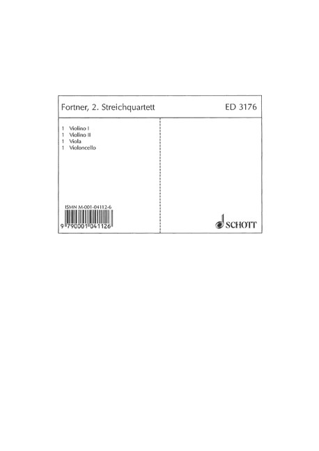 2. Streichquartett  für Streichquartett  Stimmensatz