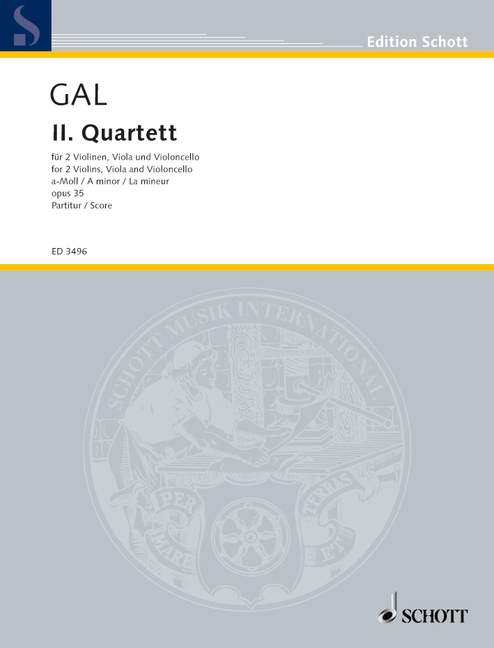 II. Quartett a-Moll op. 35&nbsp;&nbsp;für Streichquartett&nbsp;&nbsp;Partitur