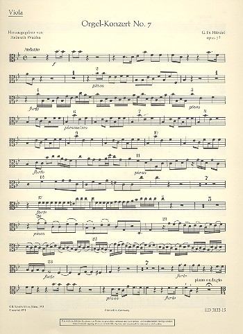 Konzert B-Dur Nr.7 op.7,1 HWV306&nbsp;&nbsp;für Orgel und Orchester&nbsp;&nbsp;Viola