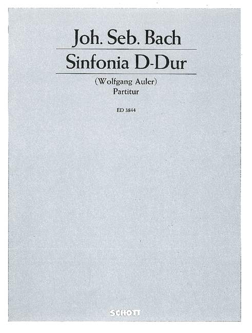 Sinfonia D-Dur&nbsp;&nbsp;für Orgel und Orchester&nbsp;&nbsp;Partitur