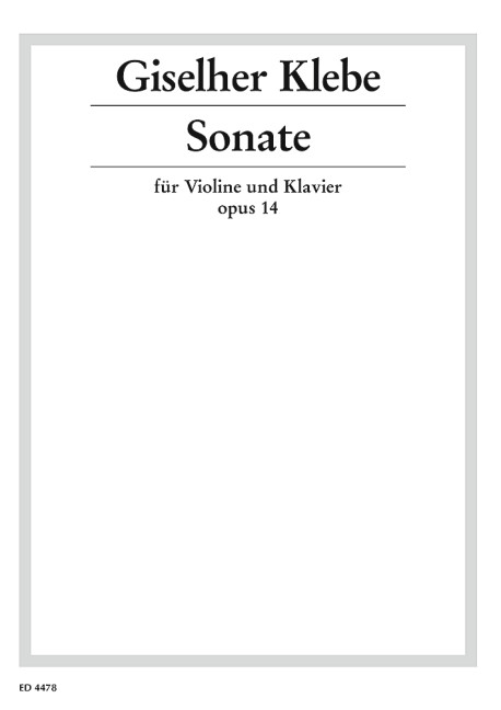 Sonate op. 14  für Violine und Klavier  