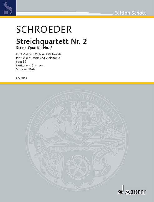 Streichquartett Nr. 2 op. 32&nbsp;&nbsp;für Streichquartett&nbsp;&nbsp;Partitur und Stimmen