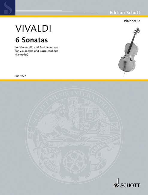 6 Sonaten  für Violoncello und Bc  