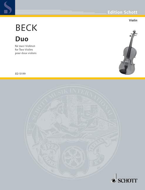 Beck, Conrad: Duo&nbsp;&nbsp;für 2 Violinen&nbsp;&nbsp;Spielpartitur