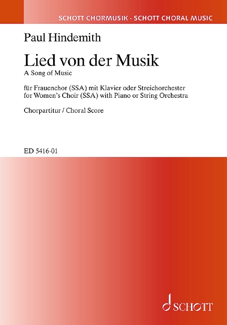 Lied von der Musik  für Frauenchor (SSA) mit Klavier oder Streichorchester  Err:520