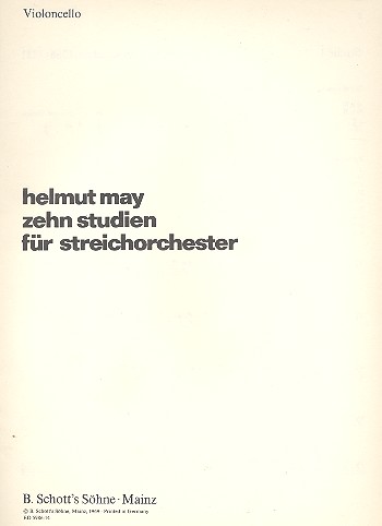 10 Studien  für Streichorchester  Einzelstimme - Violoncello