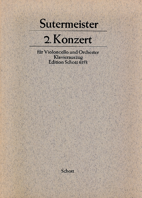 Konzert Nr.2  für Violoncello und Orchester  für Violoncello und Klavier