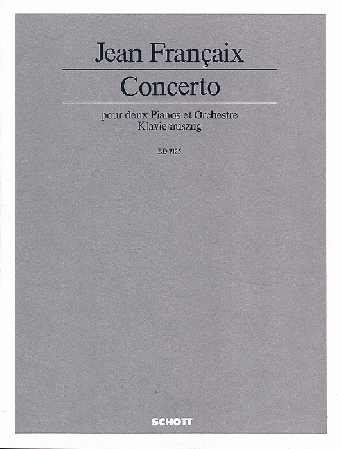 Concerto  für 2 Klaviere und Orchester  Klavierauszug - für 3 Klaviere