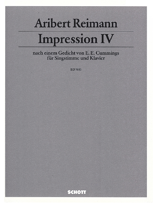 Impression IV  für Sopran und Klavier (en)  