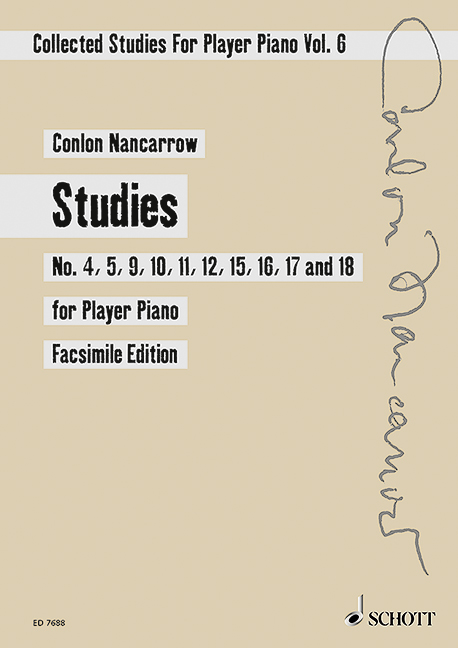 Studies for Player Piano Vol. 6&nbsp;&nbsp;für mechanisches Klavier&nbsp;&nbsp;