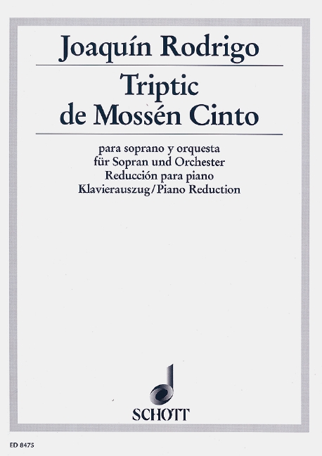 Tríptic de Mossén Cinto&nbsp;&nbsp;für Sopran und Orchester&nbsp;&nbsp;Klavierauszug