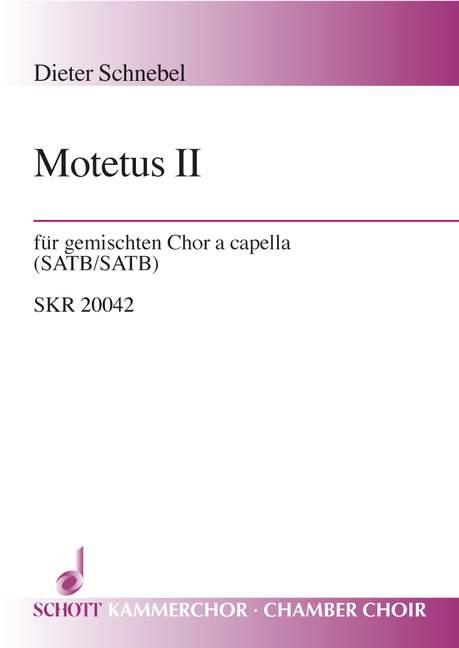 Motetus II - De profundis clamavis  für gem Chor a cappella  Partitur