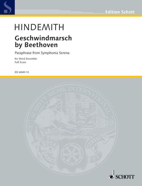 Geschwindmarsch by Beethoven  für Blasorchester  Partitur