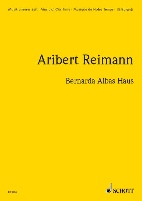 Bernarda Albas Haus  Oper in drei Akten  Studienpartitur